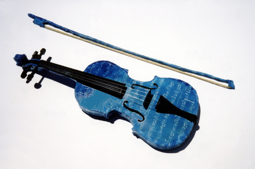 "Blue Notes" Violin, by Lis J. Schwitters