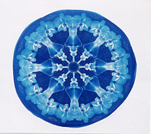 "Untitled (Orchid Mandala)" - Cyanotype by Lis J. Schwitters